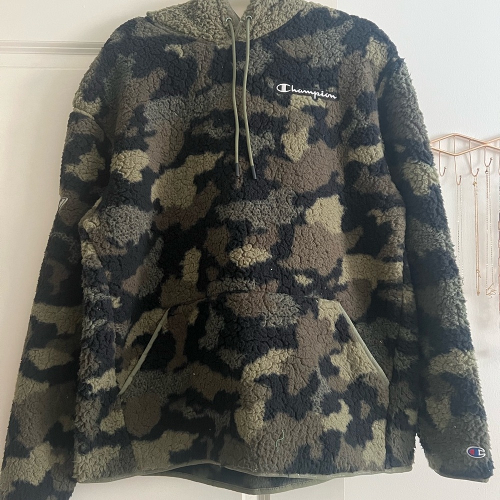 Champion Olive Sherpa hoodie